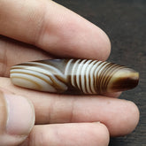 Antique Yemeni Collectible Agate Bead With Nature's Signature Banded Agate -44
